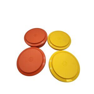 Tupperware Vintage 1970's Bowls lids serve as plates